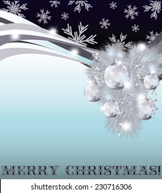 Merry Christmas invitation card, vector illustration