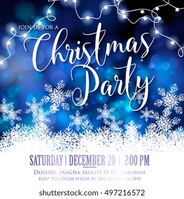 Merry Christmas invitation template Merry Christmas and Happy New Year Card