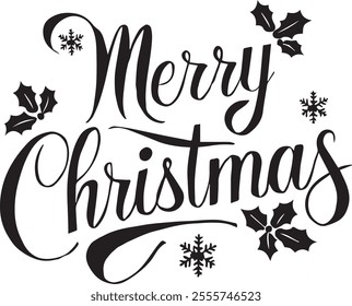 merry christmas isolate lettering template banner,poster vector image
