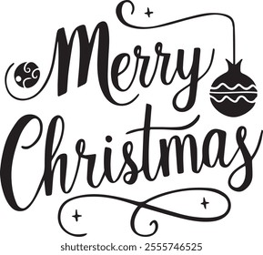 merry christmas isolate lettering template banner,poster vector image