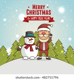 merry christmas isolated