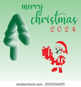 merry christmas isolated on gradient background