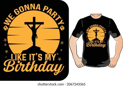 Merry Christmas and Jesus birthday t-shirt design This design is perfect for t-shirts, posters, cards, mugs and more. vector in the form of eps and editable layers