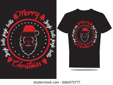 Merry Christmas jingle bells t-shirt design.