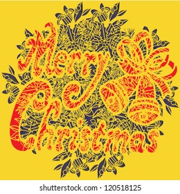 Merry Christmas label