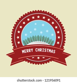 Merry Christmas label
