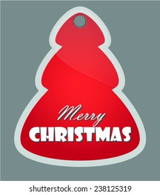 Merry Christmas. Label, badge. Vector Illustration