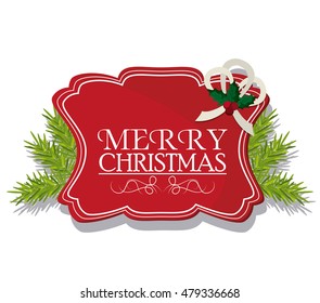 merry christmas label design