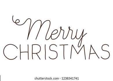 merry christmas label isolated icon