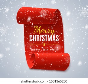 Merry Christmas Label isolated. Vector 