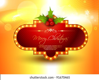 merry christmas label style design