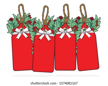 Merry Christmas label template background
