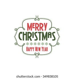 merry christmas label theme