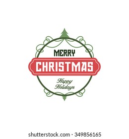 merry christmas label theme