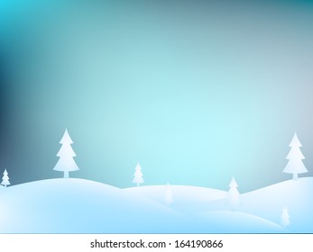 Merry Christmas Landscape. + EPS10 vector file