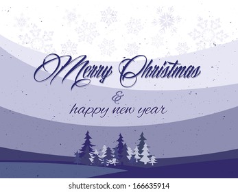 Merry Christmas Landscape. Vector