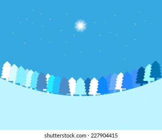 merry christmas landscape vector