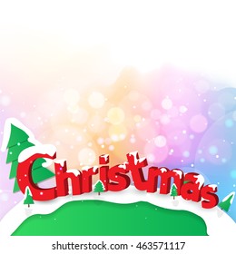 Merry Christmas Landscape. Vector