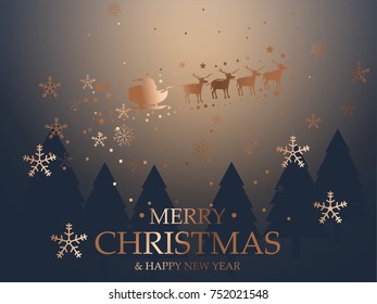 Merry Christmas Landscape. Vector