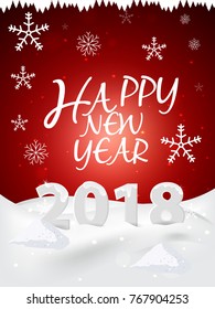  Merry Christmas Landscape. Vector