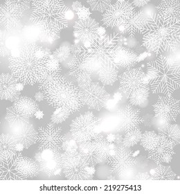 Merry Christmas Landscape. Vector Christmas retro greeting card and background