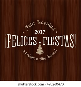 merry christmas and laughing new year stamp pattern of greeting cardboard in spanish on old-fashioned vector new timber background that build a difference in your new design feliz navidad happy classi