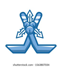 merry christmas leafs and seeds vector illustration design