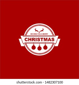 merry christmas letter with deer icons, and christmas toys