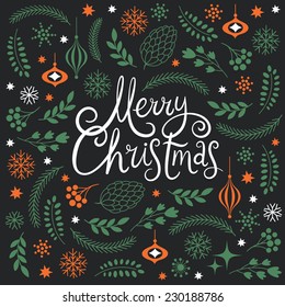 Merry Christmas Lettering 