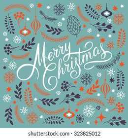 Merry Christmas Lettering 