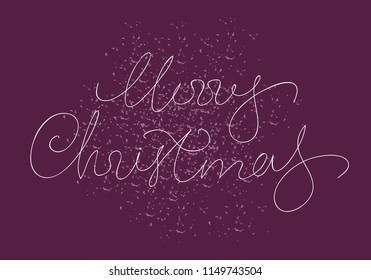 Merry Christmas lettering. Calligraphy vector text