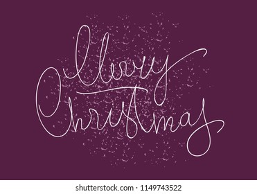 Merry Christmas lettering. Calligraphy vector text