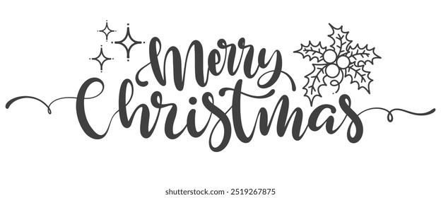 Feliz Navidad letras caligrafía Vector eps