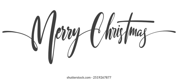 Merry christmas lettering calligraphy vector eps