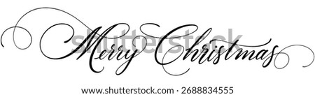Merry christmas lettering calligraphy vector eps