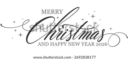 Merry christmas lettering calligraphy vector eps