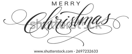Merry christmas lettering calligraphy vector eps