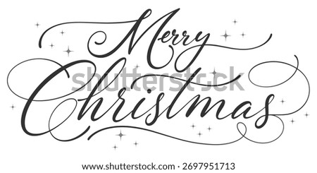 Merry christmas lettering calligraphy vector eps