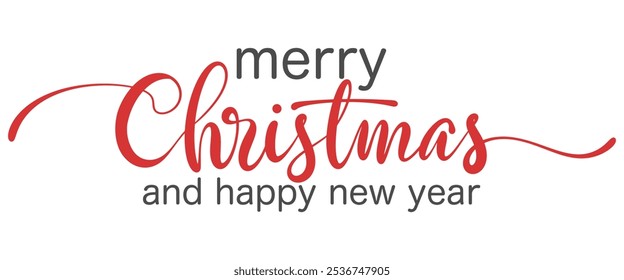 merry christmas lettering, Merry Christmas card. Hand drawn brush style modern calligraphy. Vector illustration of handwritten lettering. Vector eps