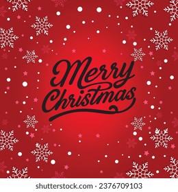 Merry Christmas lettering creative vector art