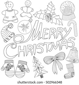 Merry Christmas Lettering Design