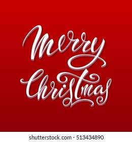 Merry Christmas. lettering design