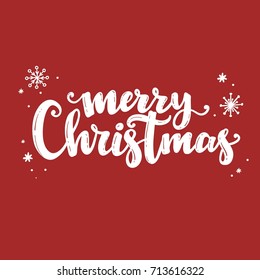Merry Christmas lettering design