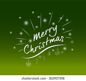 Merry Christmas lettering design background