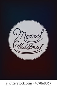 Merry Christmas lettering design logo. Vector Illustration.