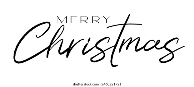 Merry Christmas lettering design. Seasonal greeting card template. Creative calligraphy for Holiday greeting cards, banner