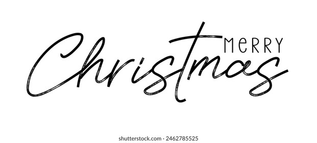 Merry Christmas lettering design. Seasonal greeting card template. Creative calligraphy for Holiday greeting cards, banner