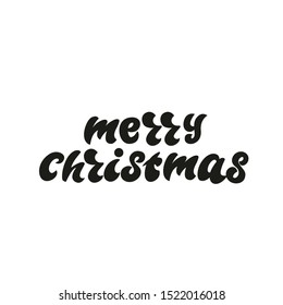 Merry Christmas - lettering design. Vector illustration.