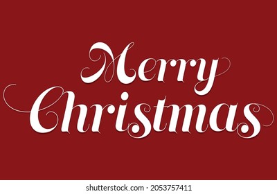 Merry Christmas Lettering Design. Vector illustration EPS10