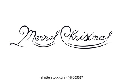 Merry Christmas lettering design. Vector Illustration.